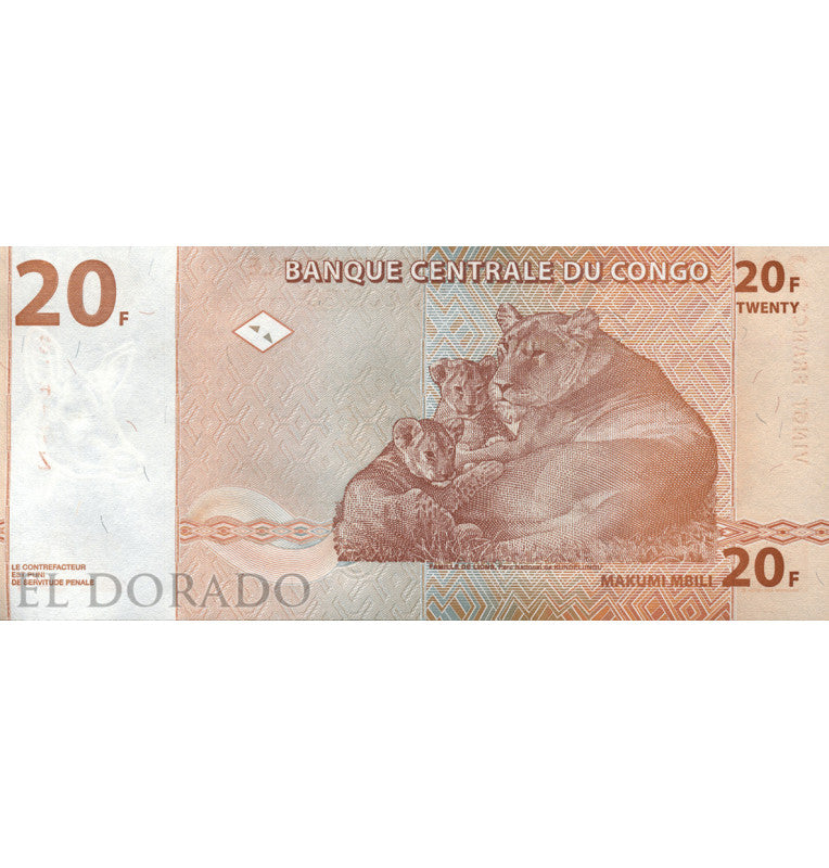 Congo 20 Francs 1997 Pick 88A